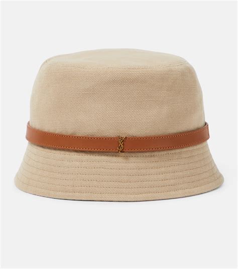 SAINT LAURENT embroidered bucket hat in knit 